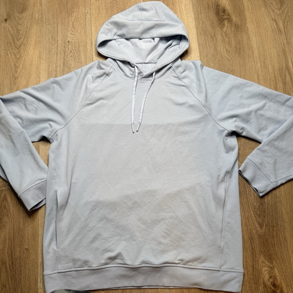 Lululemon City Sweat Pullover Hoodie Light Blue Men's SZ XL Athletic Jogging Gym